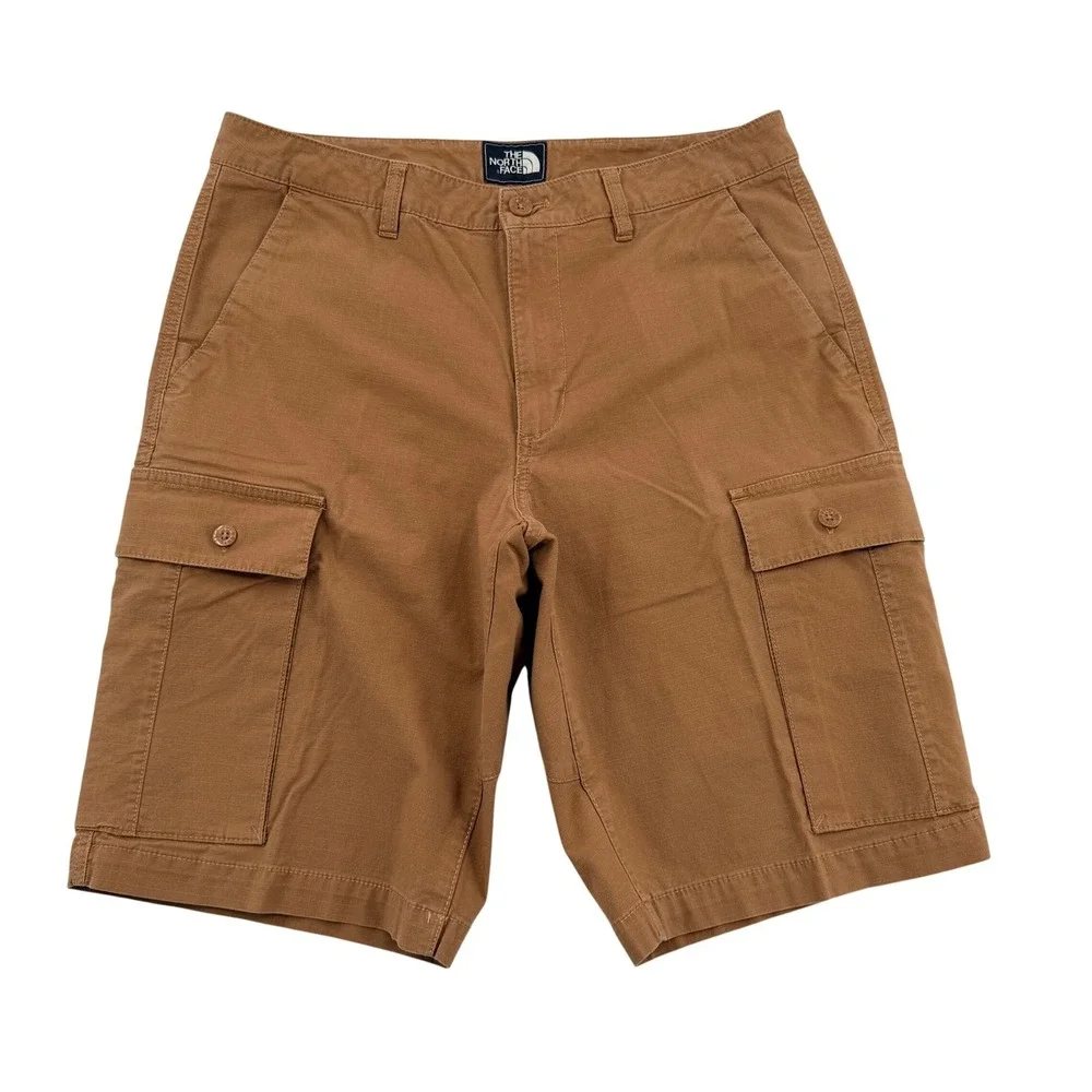 The North Face Men Size 32 Brown Organic Cotton Cargo Shorts  Hiking Utility